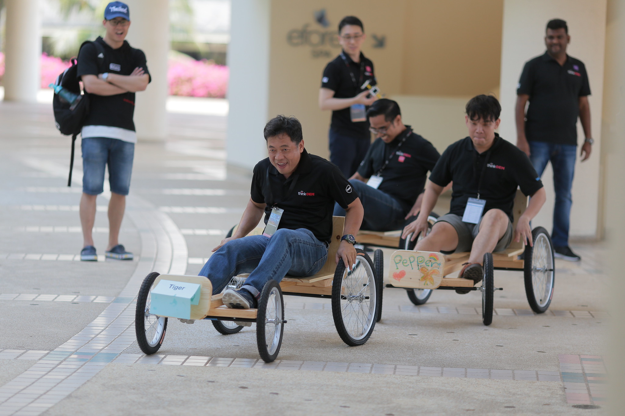 The highlight of the event was the racing challenge, where teams competed on a specially designed track