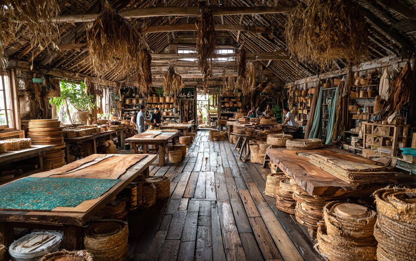 The Workshop Experience in Bali Traditional Balinese workshop space prepared for creative corporate team building and collaboration sessions