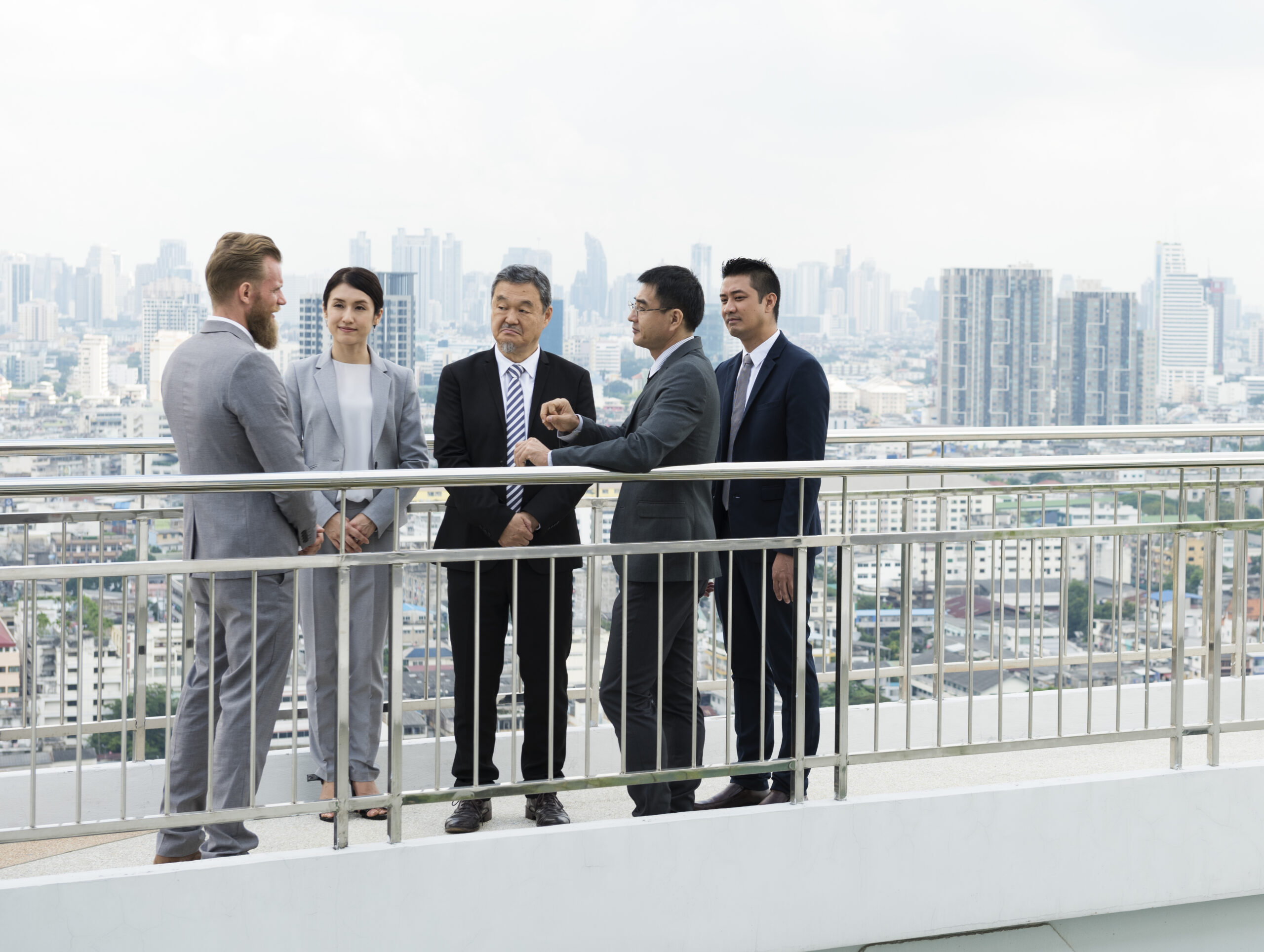 Business Briefing Diversity Presenting Showing Bangkok skyline showcasing a dynamic destination for corporate conference organization and international events.