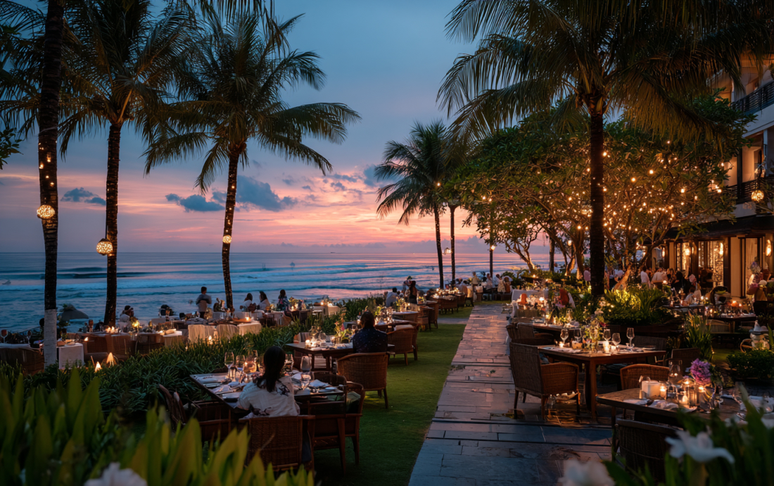 Regulatory Compliance and Risk Mitigation Executive team meeting at a beachfront pavilion in Bali, establishing strategic foundations for exhibition management.