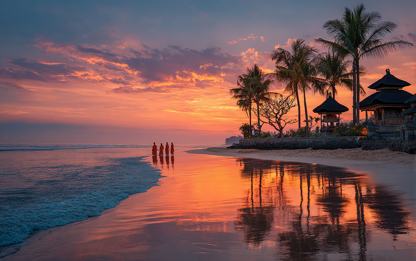 Why Bali is the Ideal Destination for Creative Team Building Scenic Bali beach at sunset ideal for creative corporate team building retreats